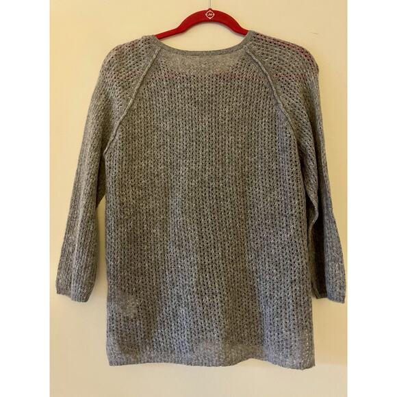 Rare! Zadig Voltaire 100% Cashmere Open Knit Cardigan Sweater Skull Buttons M 💀 - Picture 2 of 6